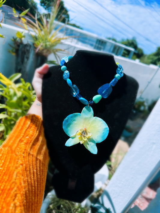 Blue Orchid necklace