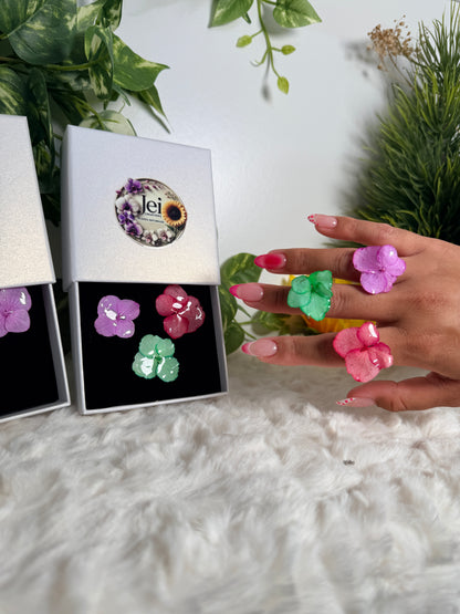 Hydrangea Candy Ring Trio
