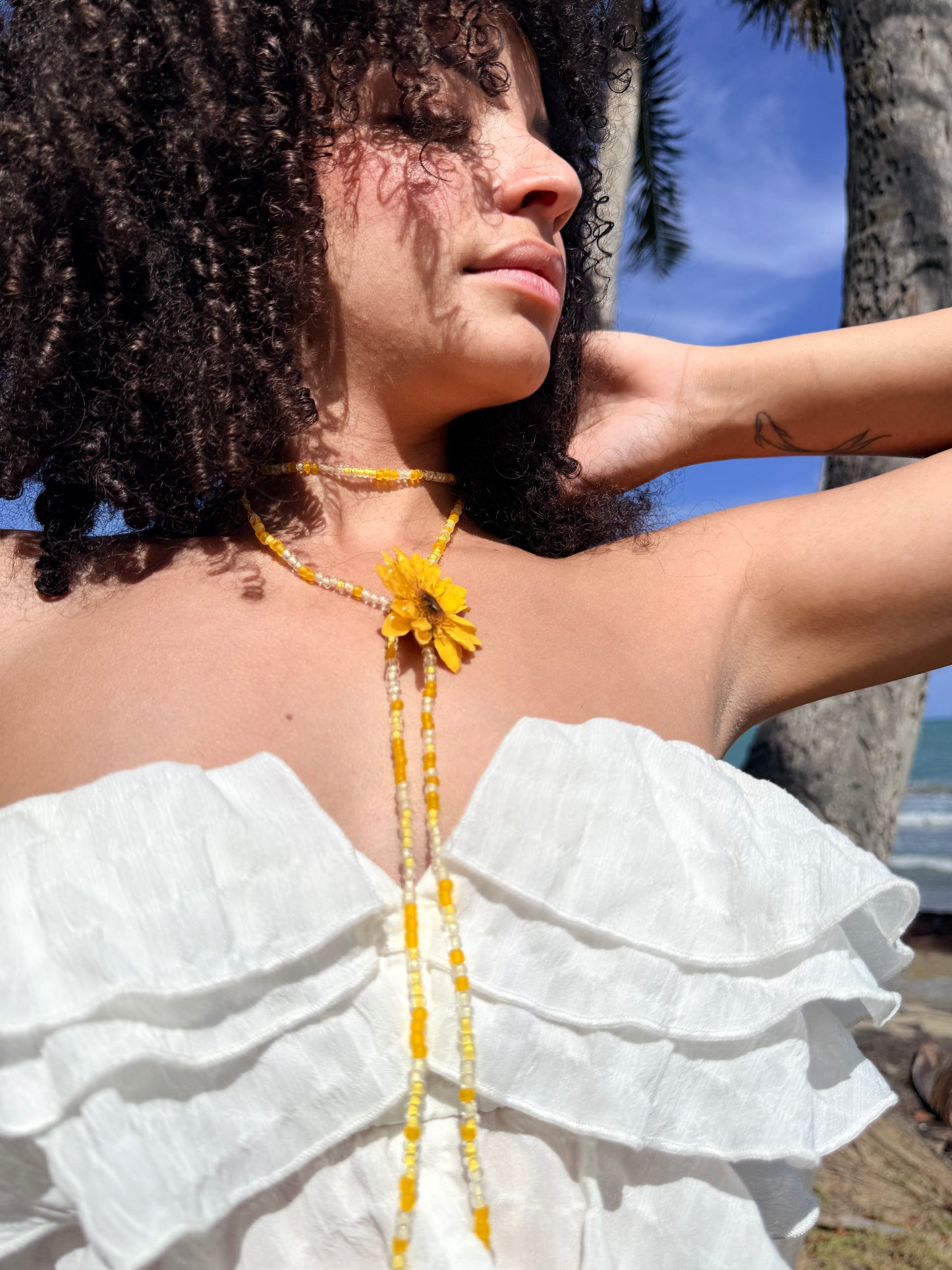 Sunflower Adjustable Lariat