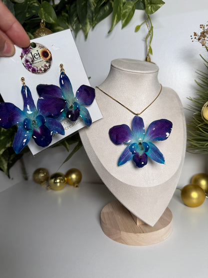 Blue Orchid floral Set