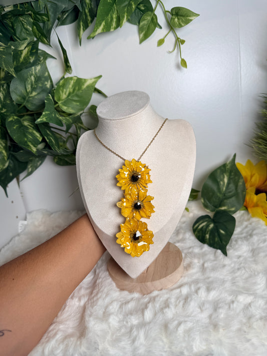 Sunflower Cascade Necklace