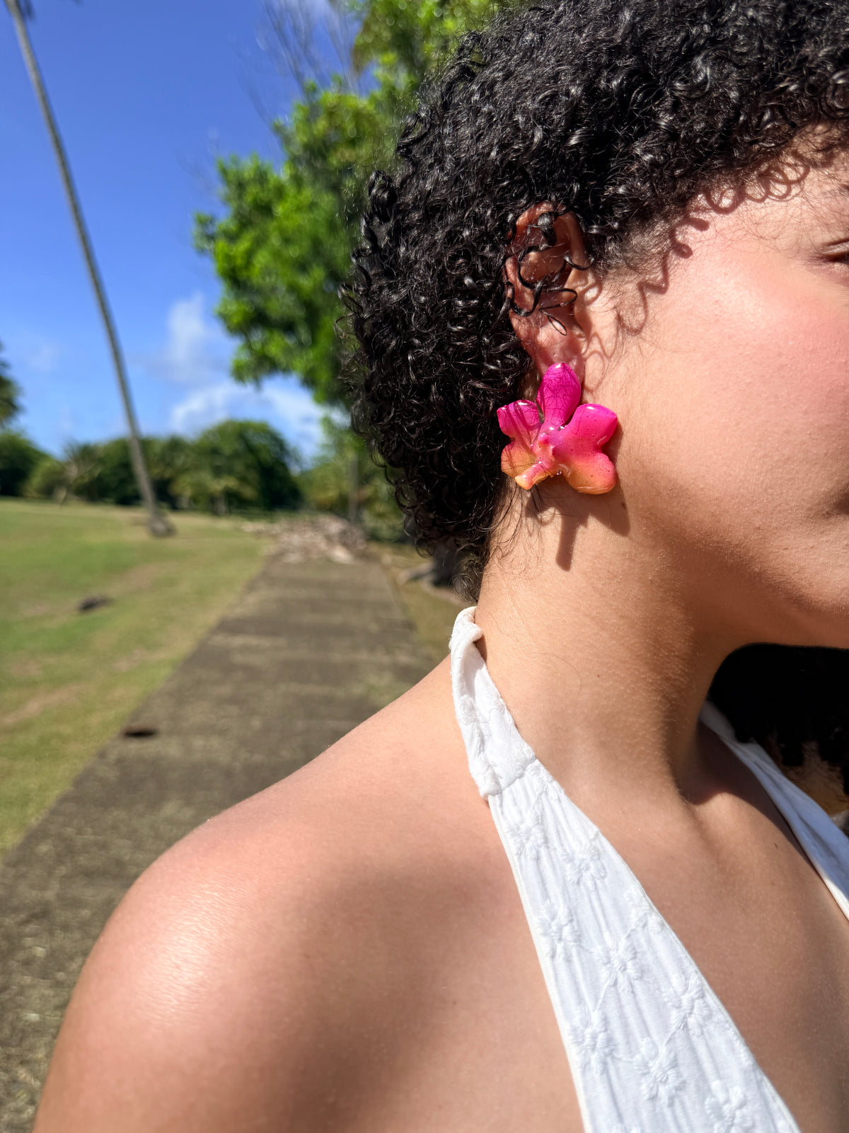 Mini Orchid Stud Earrings