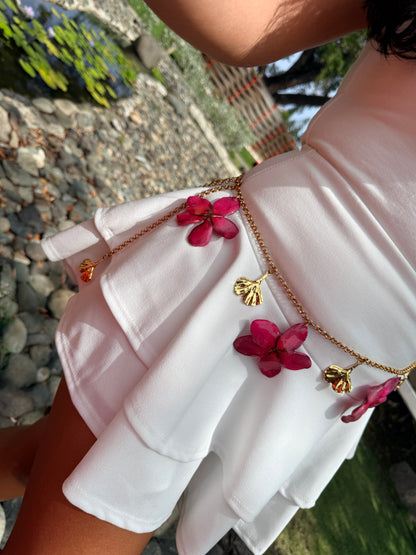 Plumeria Bloom Waist & Necklace Chain – Dos en Uno