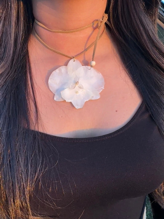 White Orchid Choker