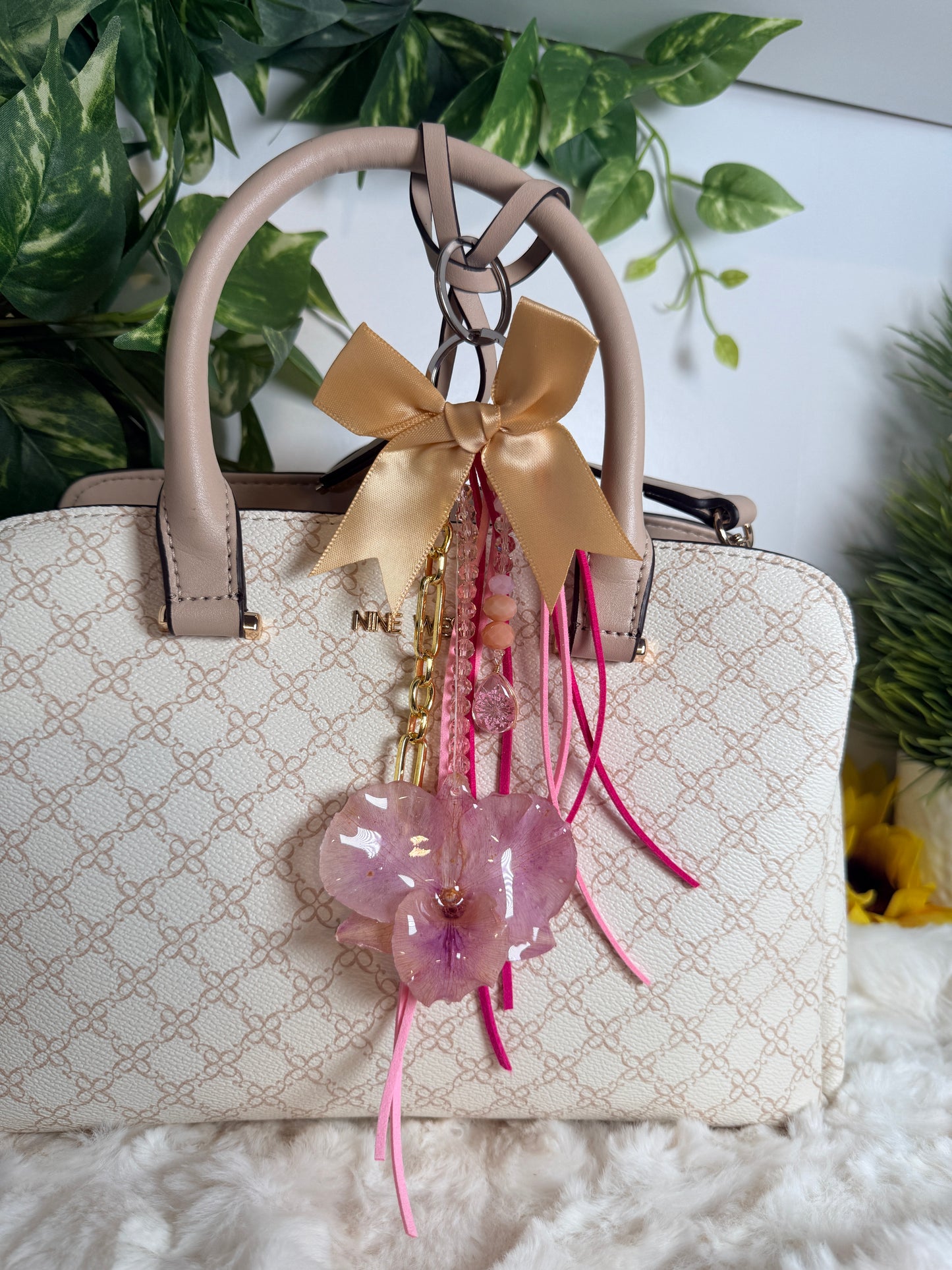 Blush Orchid Bag Charm