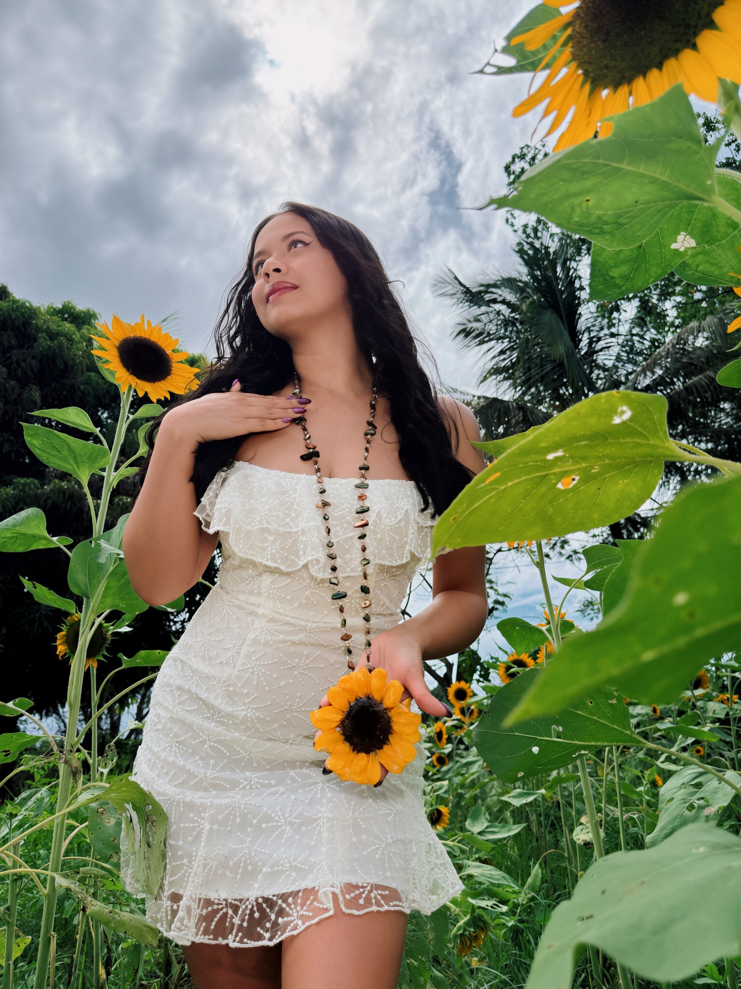 Golden Sunflower 2-in-1 Necklace & Hair Clip
