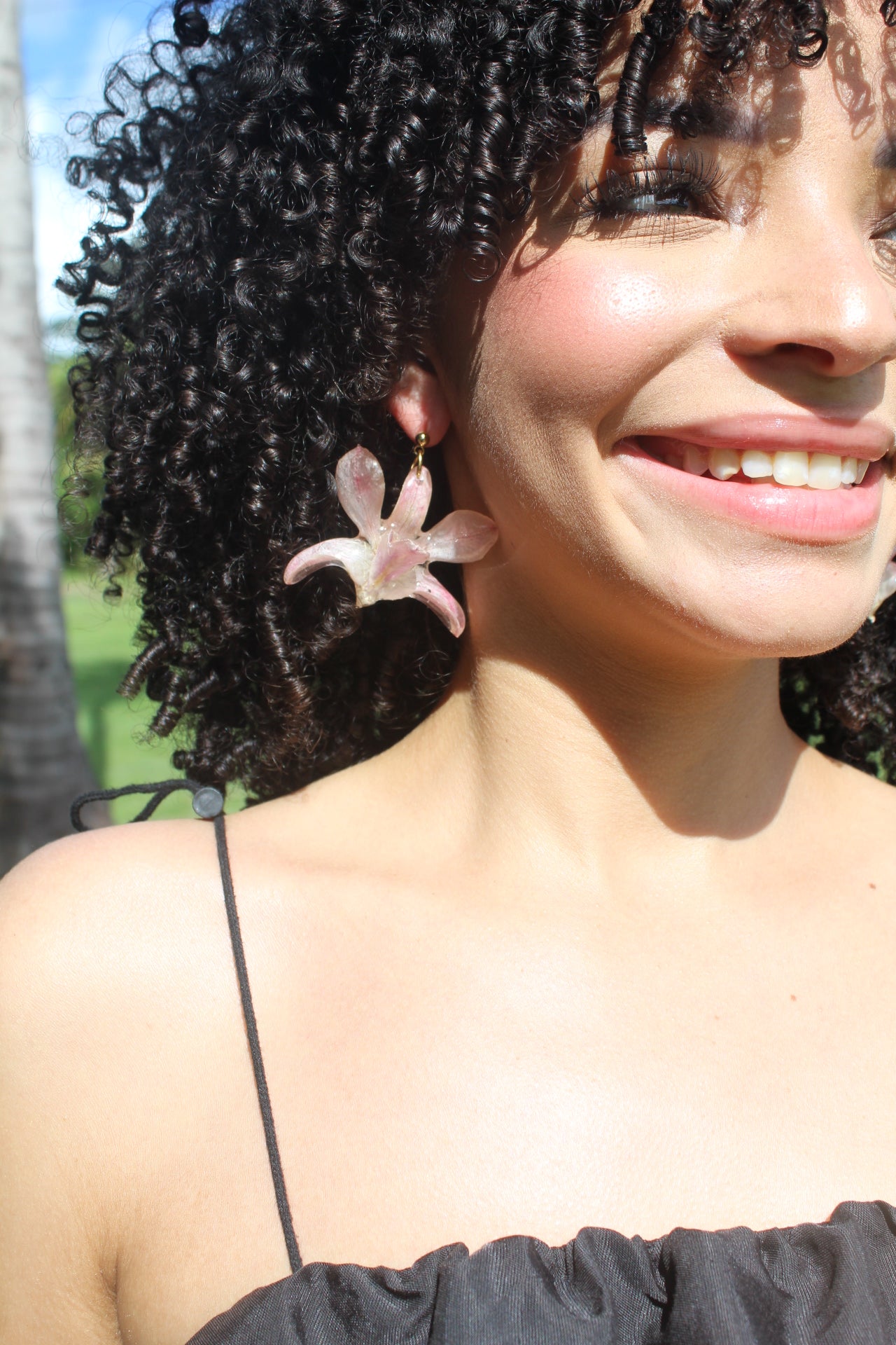 Dendrobium Orchid earings