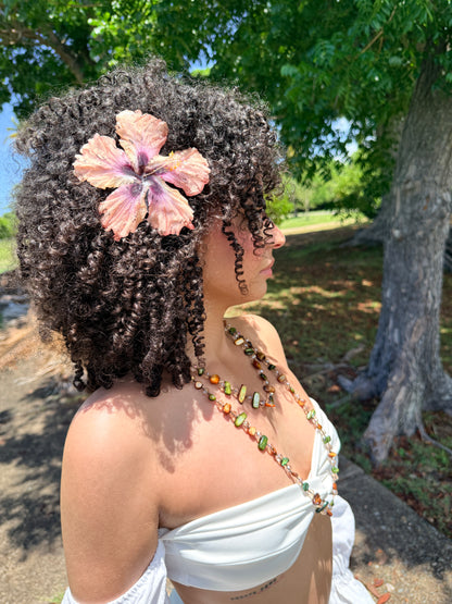 Blushed Poppy Muse 2-in-1 Necklace & Hair Clip 🌺✨