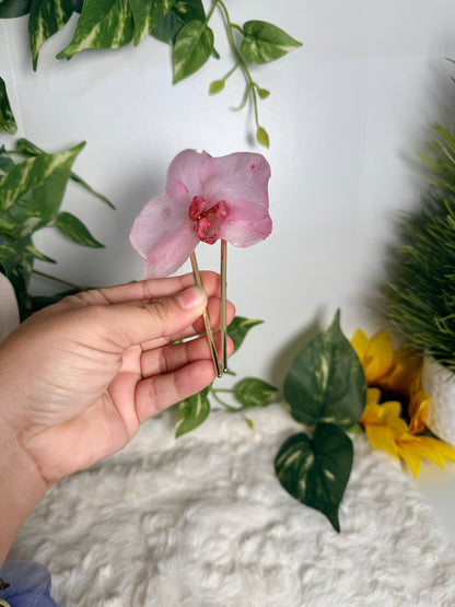 Rosé Petal Orchid Hair Fork