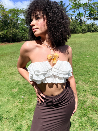 Cattleya orchid fairy necklace