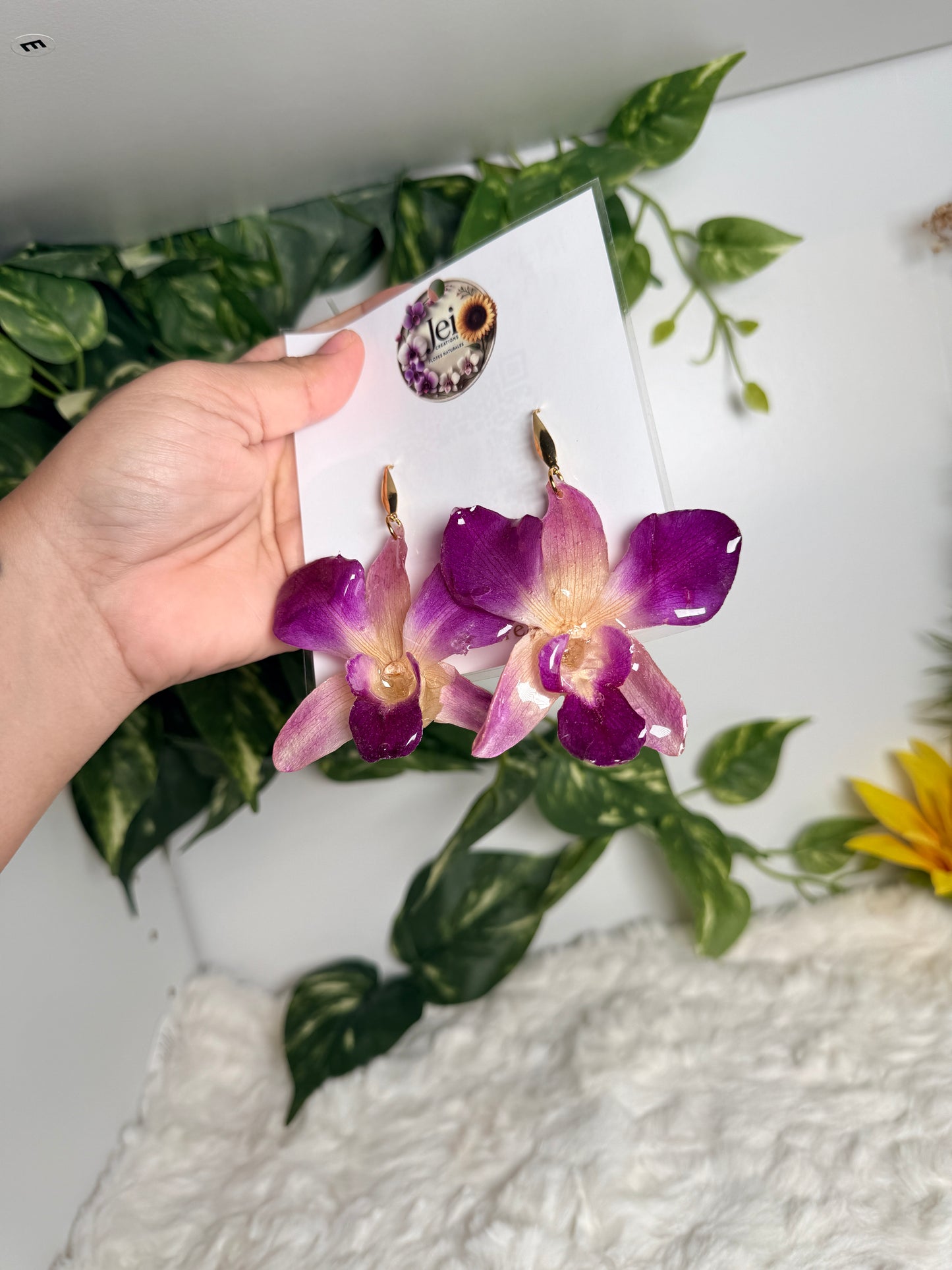Velvet Orchid Earrings