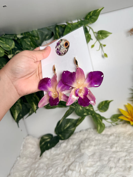 Velvet Orchid Earrings