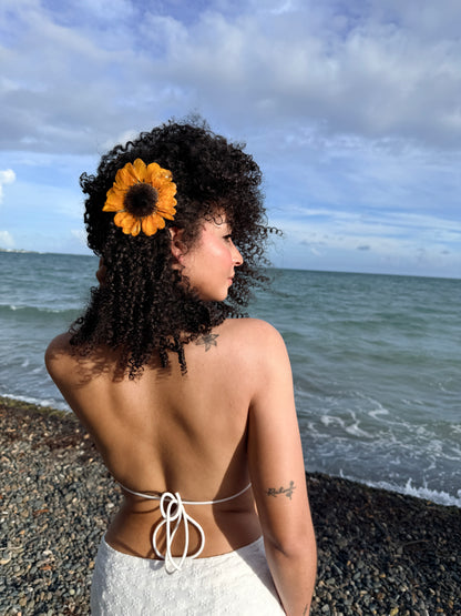 Golden Sunflower 2-in-1 Necklace & Hair Clip