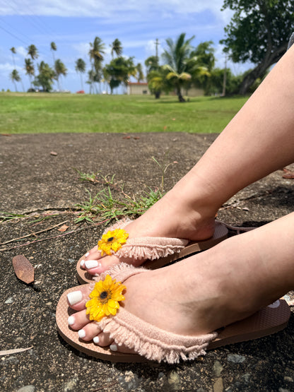 Golden Sunflower Sandals (Select your size)