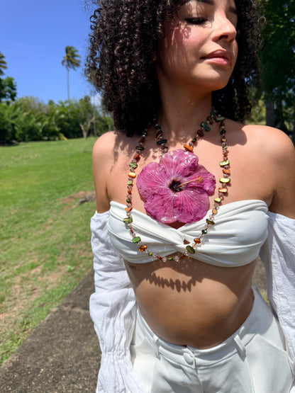 Wild Berry Poppy 2-in-1 Necklace & Hair Clip