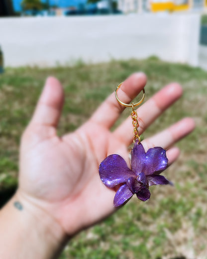 Orchid Keychain