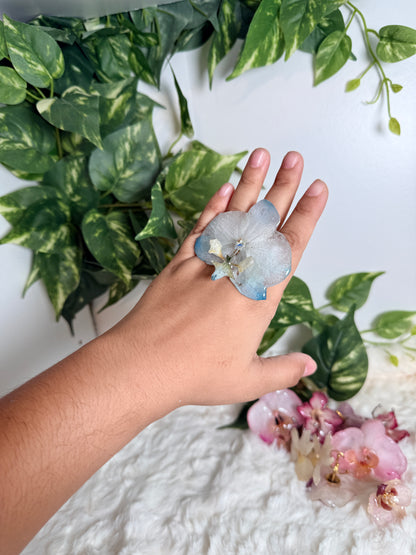 Frosted Blue Orchid Ring