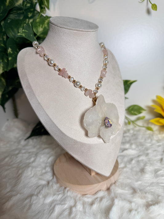 Iridescent Bloom Orchid Necklace
