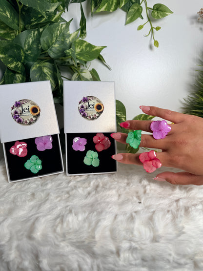 Hydrangea Candy Ring Trio