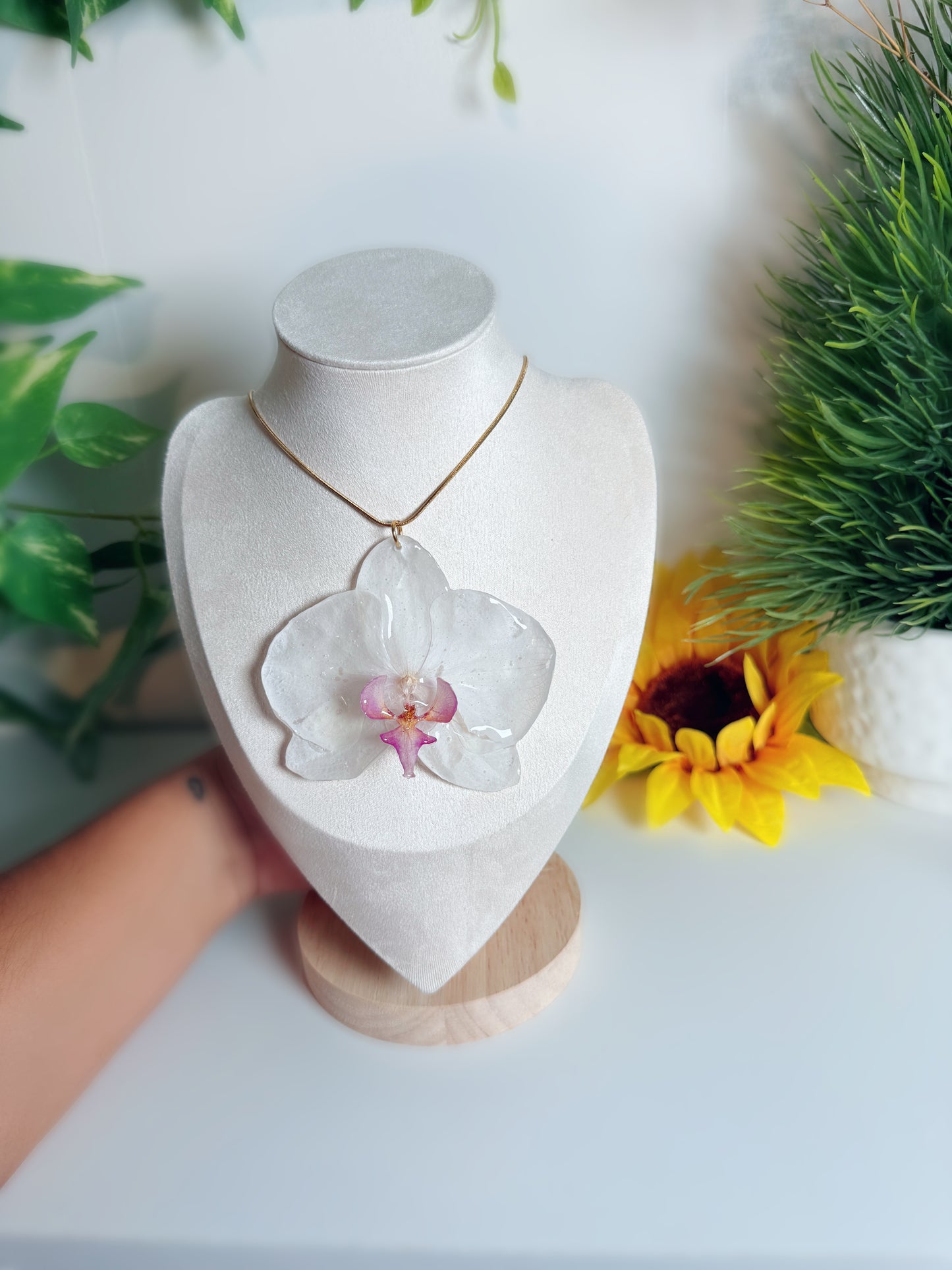 Phalaenopsis Orchid necklace