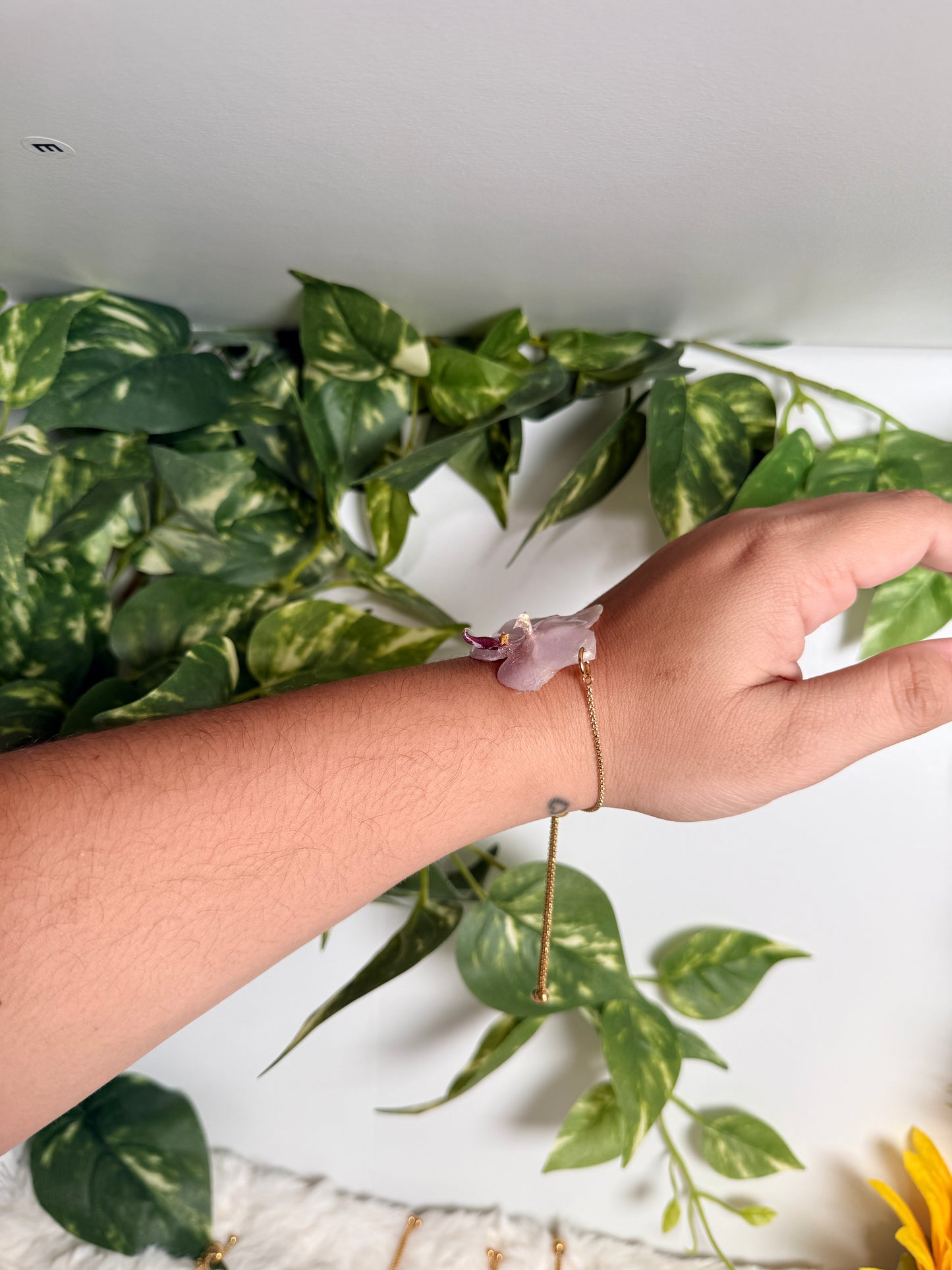 Baby orchid bracelet