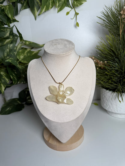Dendrobium Orchid necklace