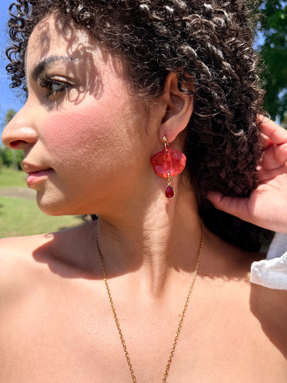 Flamboyant earings(red)