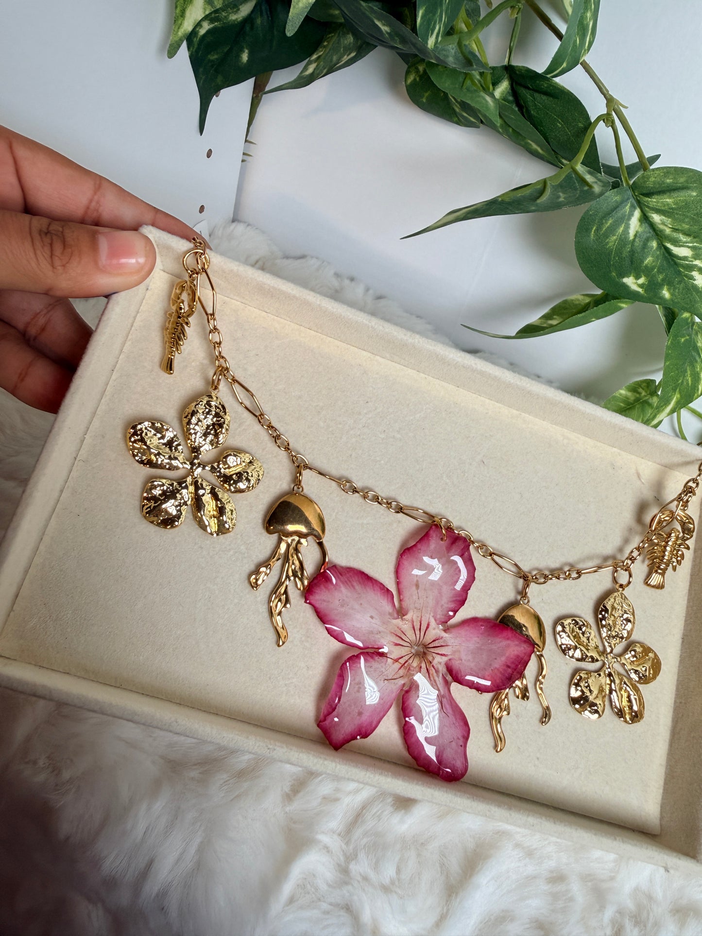 Golden Tide Charm Necklace