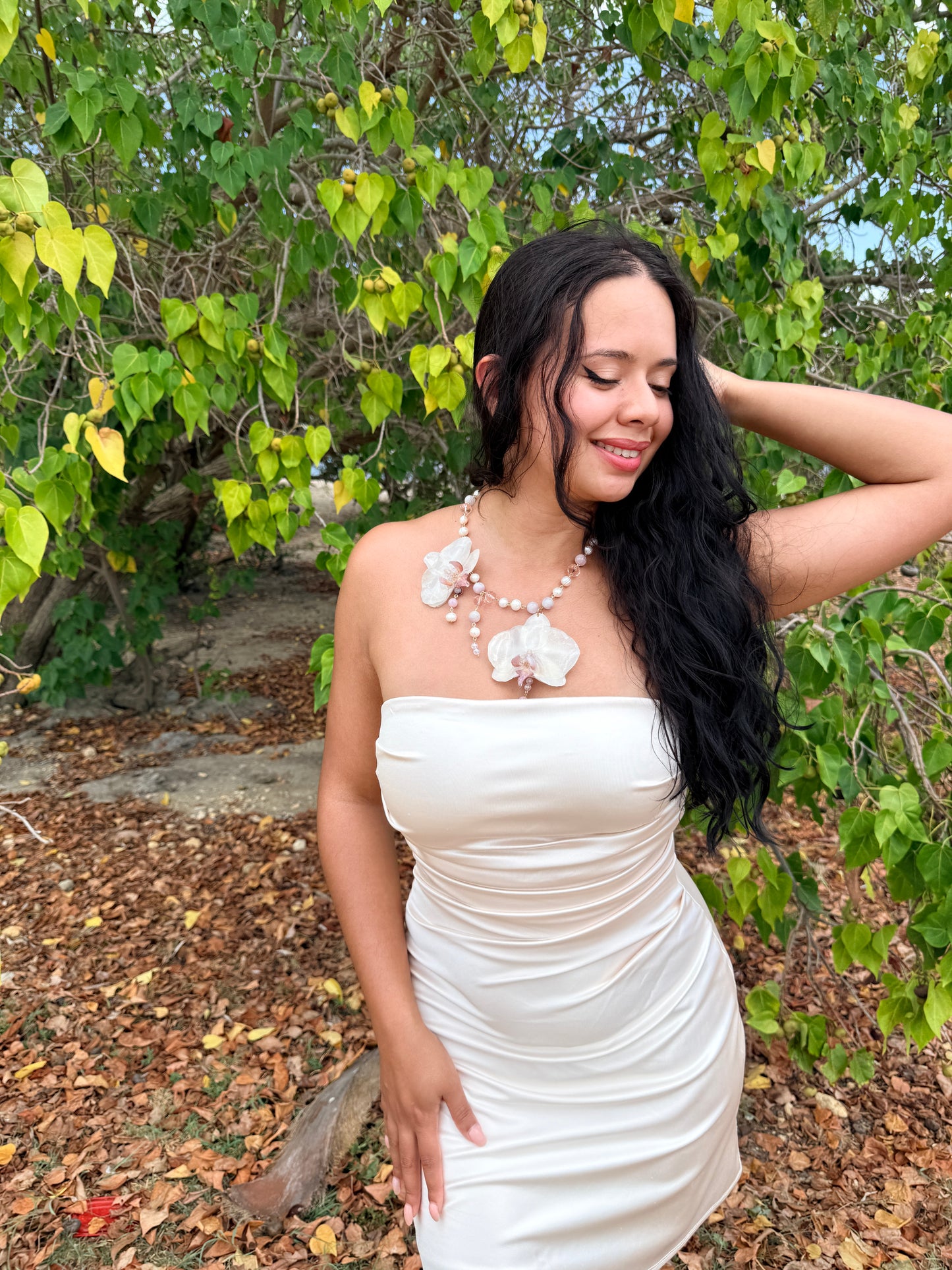 Blush Phalaenopsis Necklace