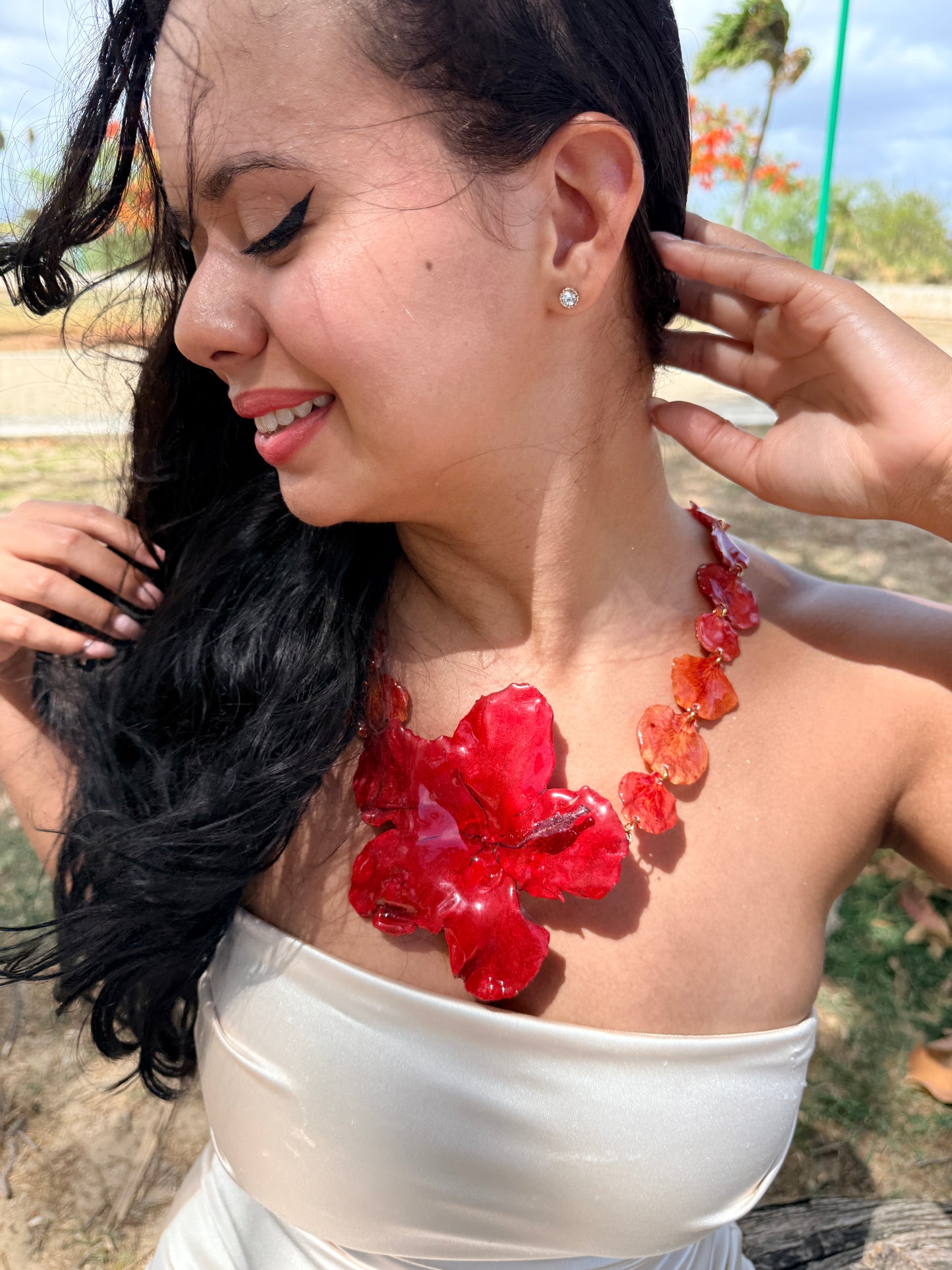Amapola de Flamboyán Necklace