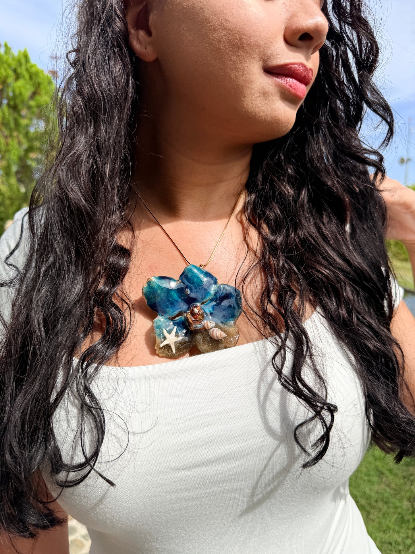Ocean Orchid | Statement Necklace