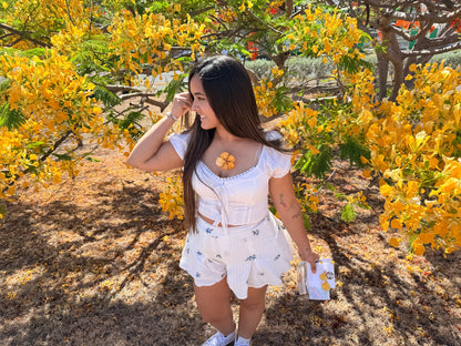 Yellow Flamboyan necklace