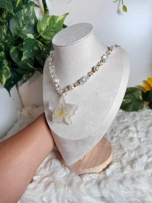 Moonveil Orchid Necklace