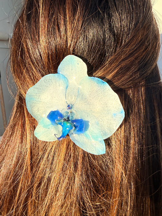 Ocean Glow Orchid Hair Clip