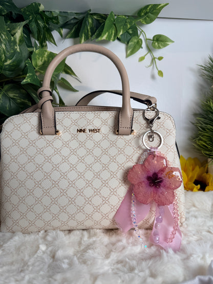 Exotic Poppy Blush Bag Charm