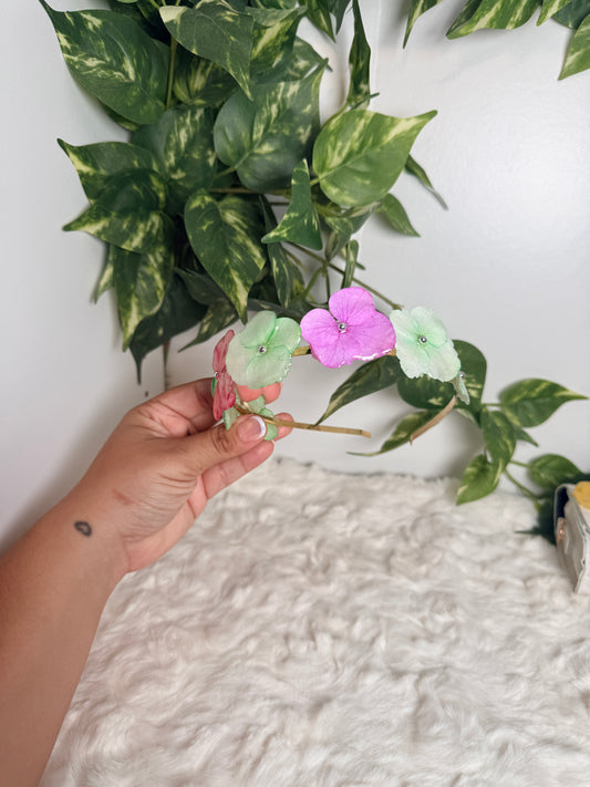 Pastel Hydrangea Garden Headband(hortensia)