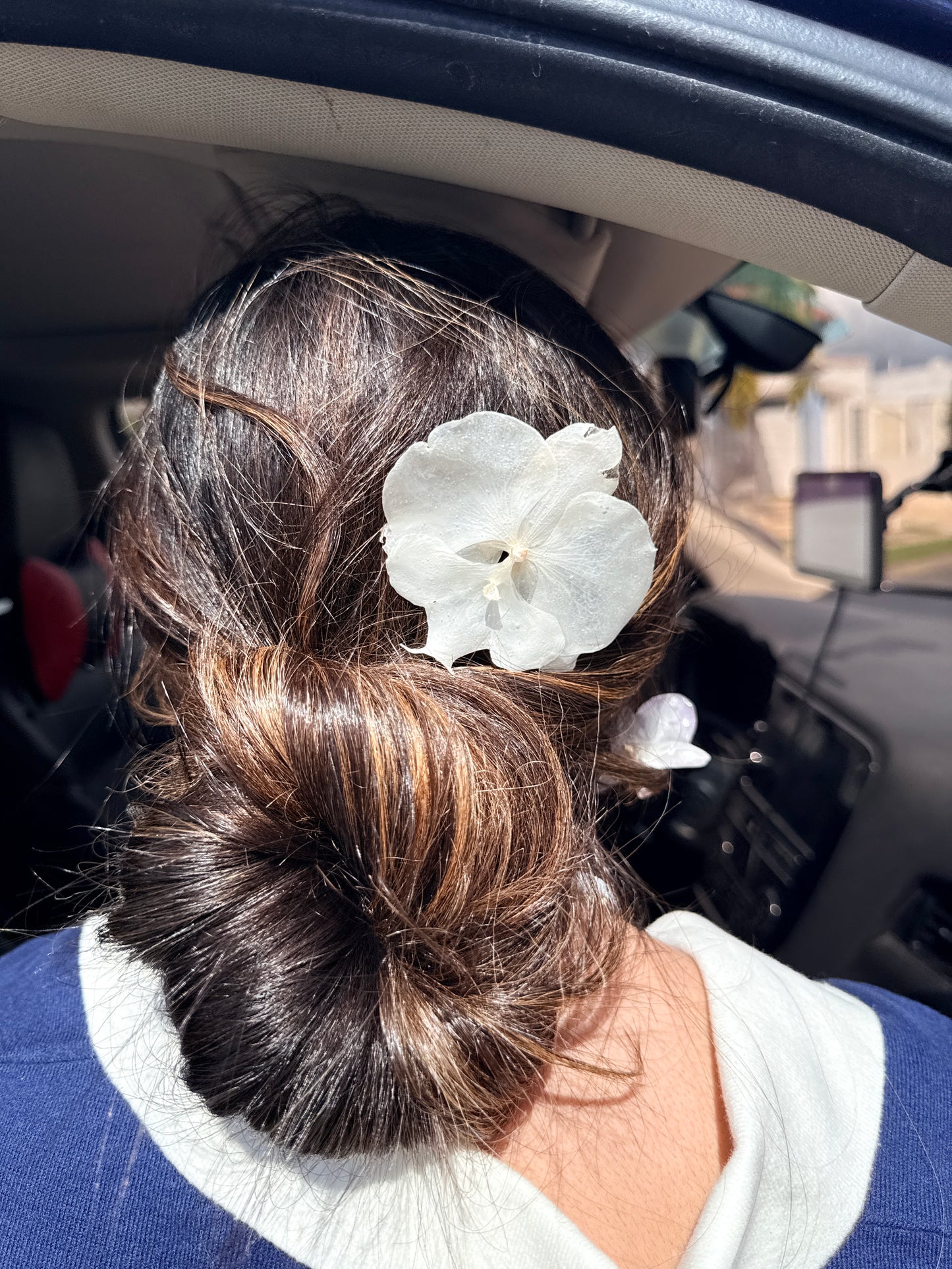 White Phalaenopsis Orchid Hair comb