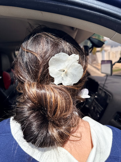 White Phalaenopsis Orchid Hair comb