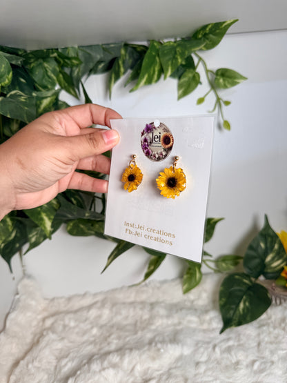 Extra mini sunflower earring