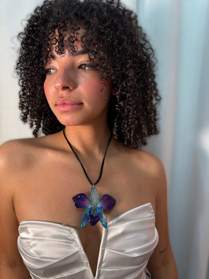 Blue Orchid Dendrobium Choker