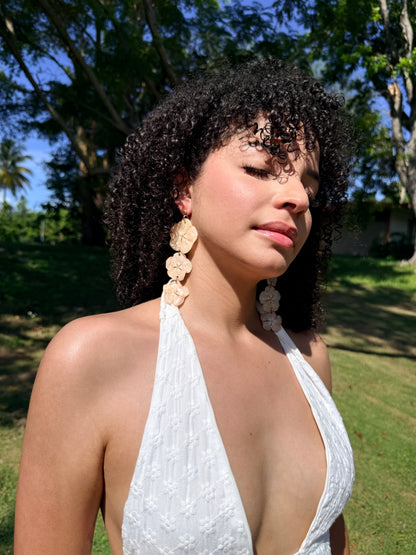 Ivory Coast Flower Earrings