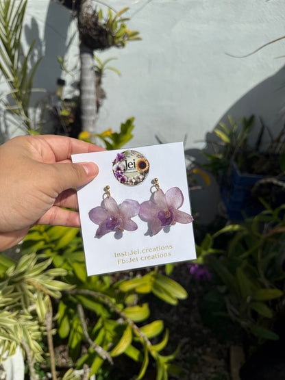 Mini Orchid earings