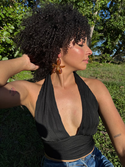 Grammatophyllum Orchid earings