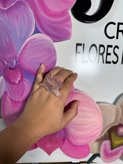 Purple Dendrobium ring