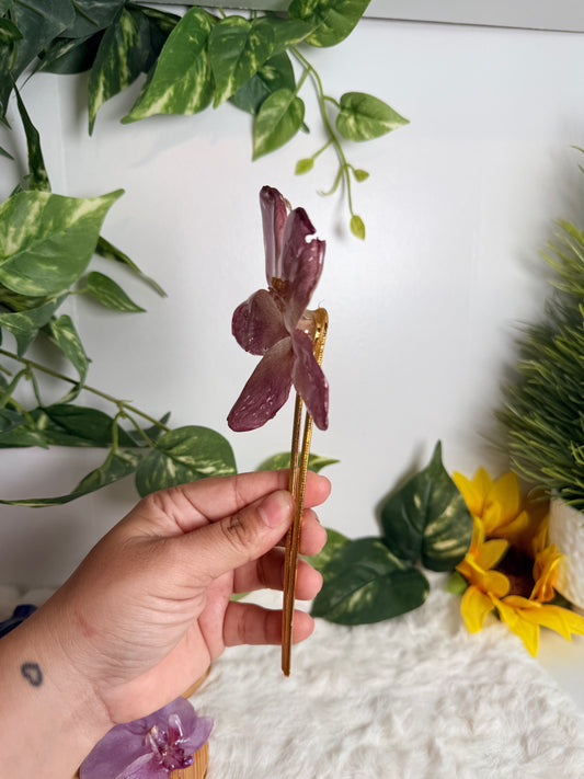 Mauve Petal Hair Fork