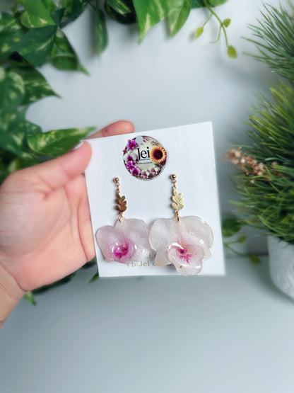 Dendrobium Orchid earings