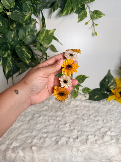 Sunflower & Daisy Meadow Crown