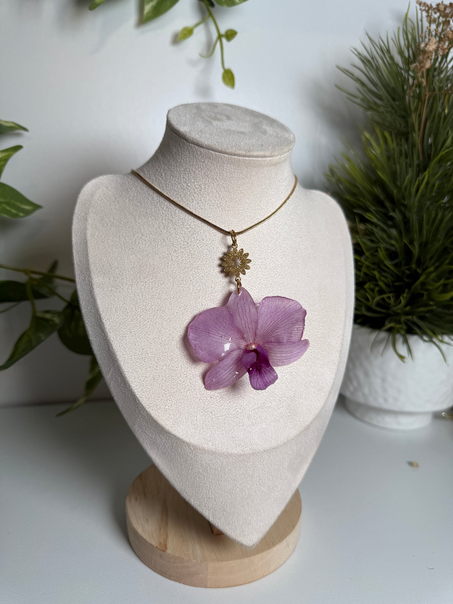 Dendrobium Orchid  necklace