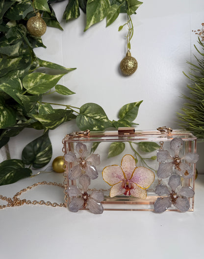 Acrylic Floral Handbag