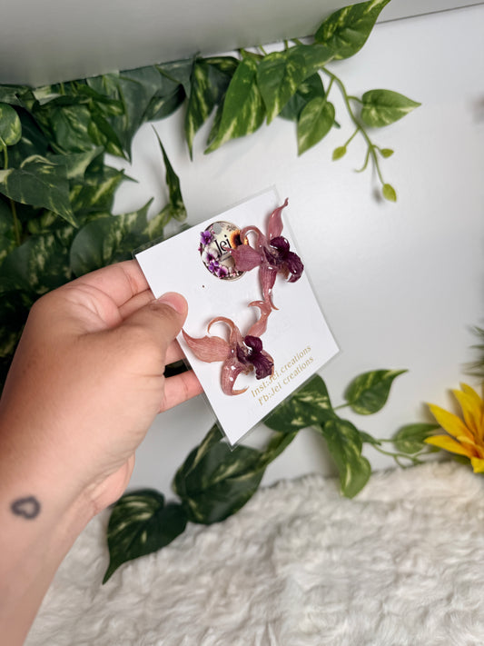 Wild Orchid Whisper” Stud Earrings